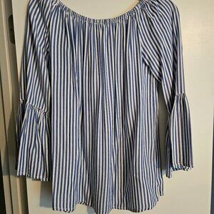 BeachLunchLounge Off the Shoulder Flounce Sleeve Top